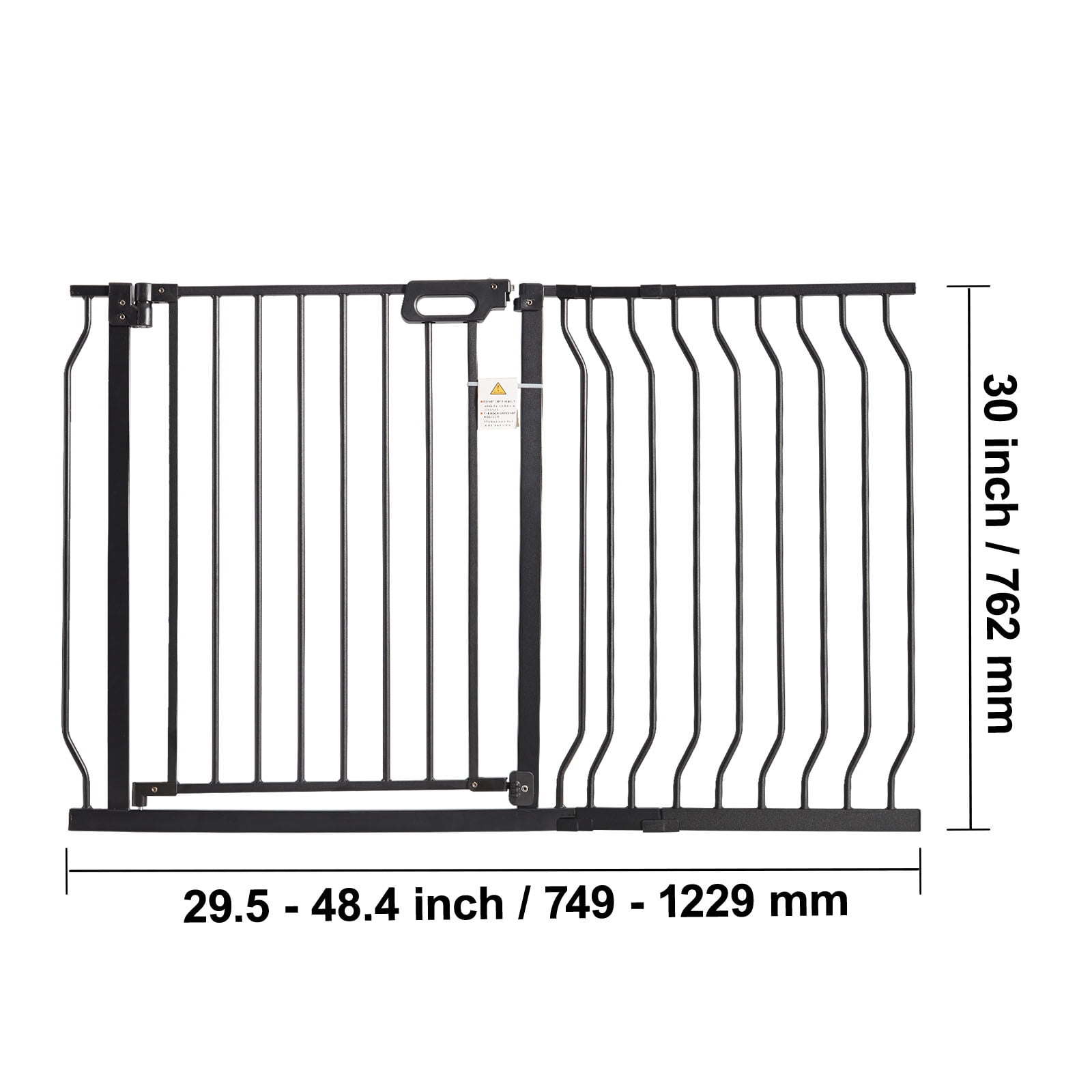 KFFKFF Baby Gate Safety Stair Gate Dog Bar Doorway 29.5"-48.4" Width 30" Height