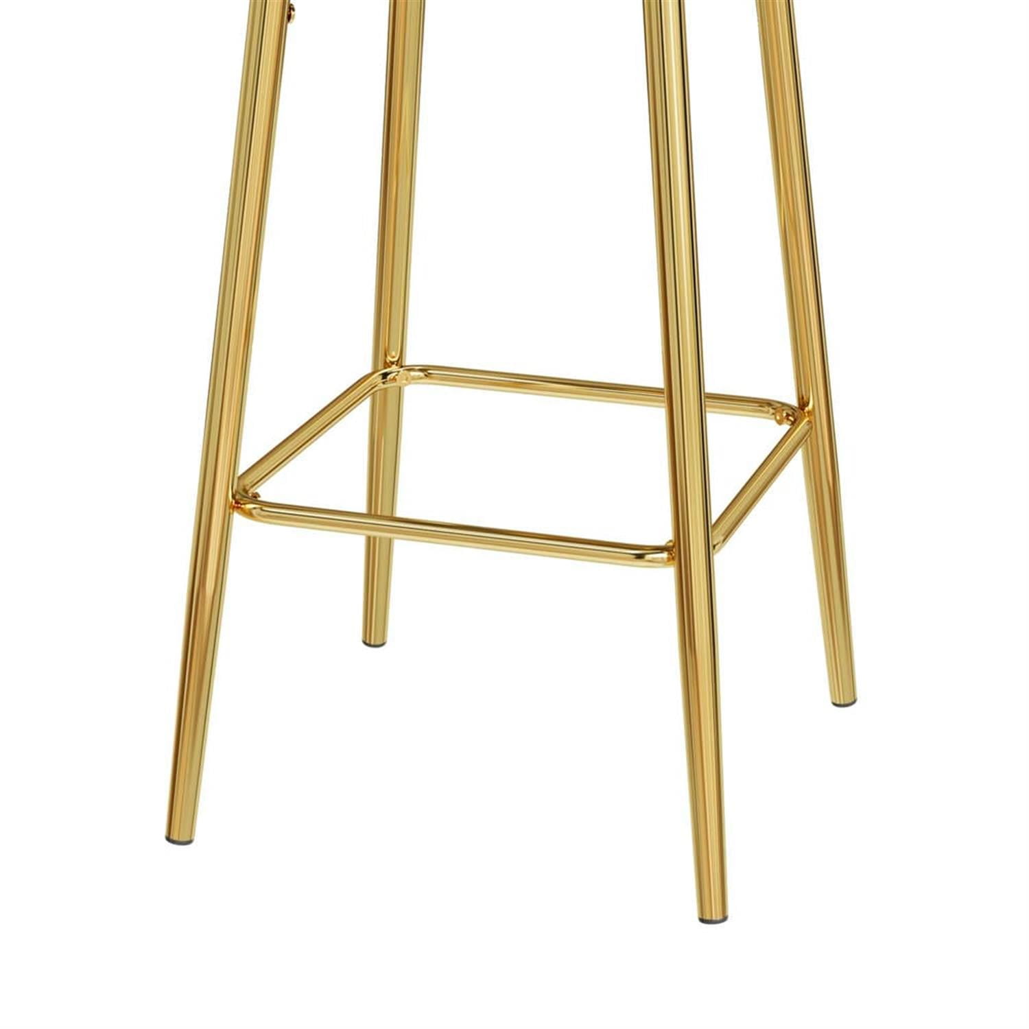 Demi Bonn 37" Counter Height Bar Stools Set of 2, Velvet Swivel Barstools with Back, Kitchen Island Countertop Chairs for Dining Room, Beige