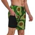 thumbnail image 2 of Balery Big Colorful Avocados Bañador para hombre, shorts de playa de secado rápido con entrepierna y forro de compresión-X-Large, 2 of 6