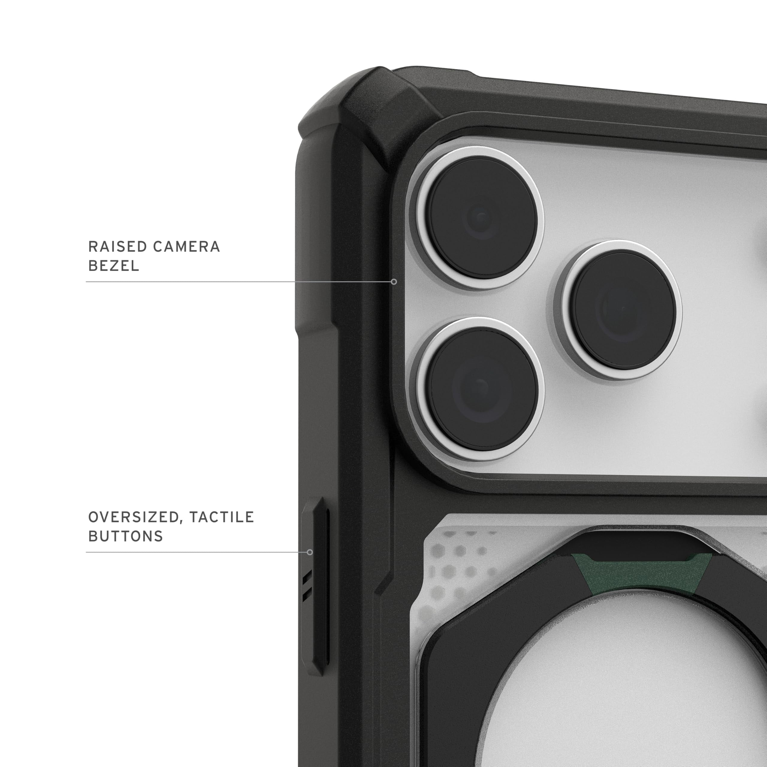 UAG iPhone 17 Pro Case with Kickstand Plasma XTE - Compatible with MagSafe Transparent Military Grade Protective Cover, Black/Clear