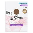 thumbnail image 2 of L'eggs Women's Silken Mist Ultra Sheer Tights Control Top Run Resistant Sheer Toe, 2 Pair, 2 of 5