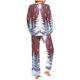 thumbnail image 4 of Puntoco Conjuntos de pijama cómodos para mujer, conjunto de pijama con cuello redondo, pantalones y bolsillo con estampado navideño para mujer, 4 of 5