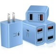TRAHOO[4 Pack] USBC Wall Charger, 30W Dual Port QC 3.0 Power Adapter