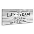 thumbnail image 2 of The Stupell Home Decor Collection Laundry Sorting Out Life Typography Black and White Planked Look Canvas Wall Art, 2 of 5