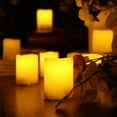 thumbnail image 4 of EcoGecko 6-Pack Flameless LED Battery Votive Candles Realistic Flickering Battery Operated Powered Votives Bright Electric Candles Size-1.5”(D)x2”(H) Long Lasting Batteries Included, 4 of 6