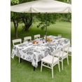 thumbnail image 4 of Outdoor Tablecloth with Umbrella Hole for Patio/Picnic/Party/Camping, Black Rose Waterproof Table Cloth Rectangle Table Cover Washable, Rustic Vintage Botanical Floral Watercolor (54"x 80"), 4 of 9