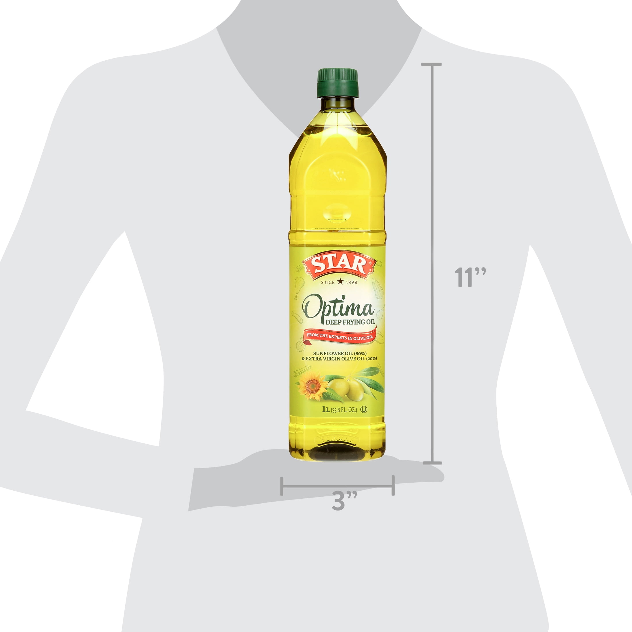 (2 pack) Star Optima Deep Frying Oil, 1 L