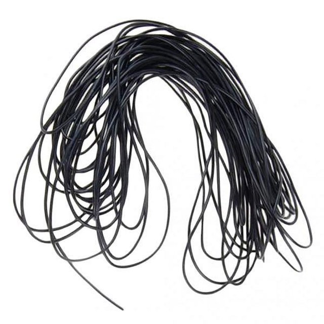 Hilo de Cable de Fibra Sunnimix 2x1.5mm 10M cordón negro para collar