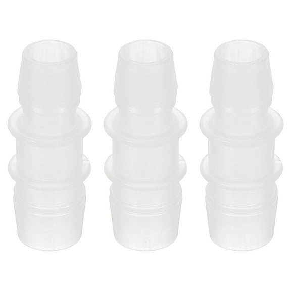 Hose Barb Reducer, 3 Pcs 5/8" to 1/2" Hose ID Connectors Joint Plastic Pipe Fitting Splicer Mender Adapter, White