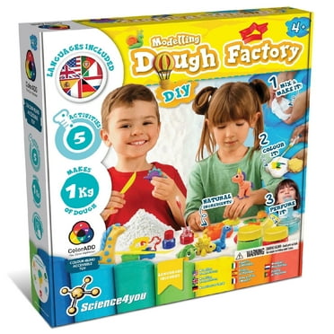 Science4you Modelling Dough Factory – Plasticine Modelling Clay Craft Kit for Kids, Make your own Scented Play Dough 1000g Soft & Dry, Creative Toy Gift for Boys & Girls Age 4 5 6 7 8 