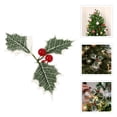 thumbnail image 2 of 10 piezas de plantas de Navidad creativas, púas de tallo, guirnaldas, accesorios, decoración, bayas artificiales, hojas verdes, plantas de selección para bricolaje, decoración del hogar, 2 of 5