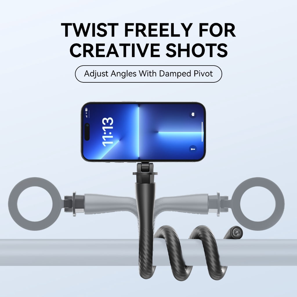 AOOOWER Phone Holder For Stroller Magnetic Suction Flexible Gooseneck Phone Holder