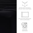 thumbnail image 3 of Breathable Cool Wrinkle Resistant Bed Sheets Set + 2 Bonus Pillowcases Black for California King Bedding by Comfort Canopy, 3 of 12