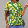 thumbnail image 6 of Floral Colorful Flower T Shirts Basic T-Shirt Short Sleeve Ladies Tee Shirt Summer Graphic Clothing, 6 of 6
