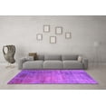 thumbnail image 3 of Ahgly Company Indoor Round Oriental Purple Industrial Area Rugs, 7' Round, 3 of 4