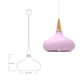 thumbnail image 2 of Lampara De Techo Colgante Macaron Retro Con Madera 20 Cm de Diámetro ilios innova  Rosa, 2 of 9