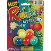 Rainbow Hi Bounce Balls 5 Pack Case Pack 12