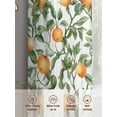 thumbnail image 3 of Summer Orange Green Leaves Sheer Curtains for Living Room Bedroom Farmhouse Botanical Sheer Curtains 63 Inch Long 2 Panels Set Light Filtering Curtain Window Treatments Drapes for Dining Room, 3 of 6