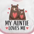 thumbnail image 4 of Inktastic My Auntie Loves Me Woodland Bear Boys or Girls Baby Bib, 4 of 4