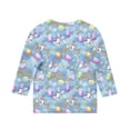 thumbnail image 6 of PWPSG Kids Easter Shirts 2026 Cute Rabbit Bunny Print Pullovers 3/4 Sleeve Crewneck Blouses Lightweight Summer Casual Shirts Funny Egg Graphic Tees for Girl Multicolor 3-4 Years, 6 of 6