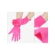 thumbnail image 3 of INSPIRAR ELEGANTE Guantes de dedos completos de satén de color sólido de longitud de muñeca para mujeres Rosa fuerte Talla única, 3 of 6
