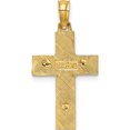 thumbnail image 4 of 14K Two-Tone Latin Crucifix Charm (24.35 X 13) Made In United States k9057, 4 of 5