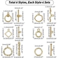 thumbnail image 3 of 18K Gold Toggle Clasps 24 Sets Hook Ring Toggle Oval Ring Jewelry Clasps Rhombus T-bar Closure Clasps OT End Clasps Connectors Bar and Ring Clasps for Jewelry Bracelet Necklace Making diy, 3 of 7