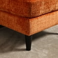 thumbnail image 7 of Convertible Sectional Sofa Couch, Modern Chenille Fabric L-Shaped with 2 Cup Holders and Side Pocket, 3-Seat Sofa Sectional with Storage Ottoman for Living Room, Apartment, Orange, 7 of 7