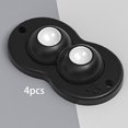 thumbnail image 4 of Ruedas giratorias pequeñas de rotación 360, pasta autoadhesiva, sin perforación, paquete de 4, ruedas giratorias pequeñas, polea adhesiva para pelota abdominal negra yotijar ruedas adhesivas, 4 of 10
