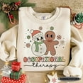thumbnail image 2 of Embroidered Occupational Therapy Shirt | OT Christmas Gift | Gingerbread Snowman OT Squad Sweatshirt | Therapy Life, 2 of 5