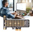 thumbnail image 1 of NVMe PCIE Adapter, Half Height Baffle NVMe M.2 To PCIE X1 Riser Card Aluminum Heat Transfer Design PCB Material  For Win For OS X, 1 of 8