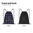 thumbnail image 5 of Kdxio Space Dinosaur Print Drawstring Backpack Bag,Waterproof Draw String Back Sack, Gym Drawstring Bags Swim Bag For Unisex, 5 of 9