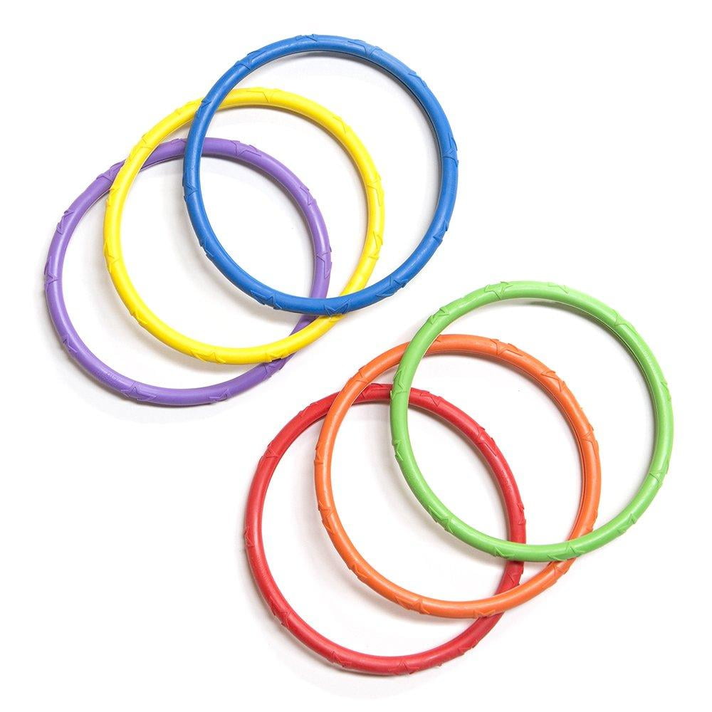 Mekuula Dive Rings 4 Piece Plastic Diving Rings Underwater Swimming Toy Rings Dive Training Gift for Boy Girl Students Recreation Play Summer Pool Toy Assorted Colors Dive Rings Kids Pool Water Game 