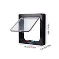 thumbnail image 3 of Cat Door Flap, Cat Door for Interior Exterior Door (Outer Size 7.7" x 7.5"), 4-Way Locking Flap for Cats & Dogs, Weatherproof Pet Door (M, Black), 3 of 7