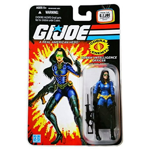 G.I. Joe 25e Anniversaire Cartoon Series Cardback: Baronne (Cobra Intelligence Officer) 3.75 Inch Action Figure