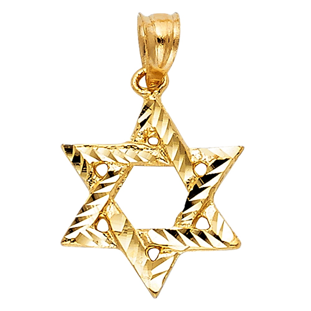17mm x 11mm 14K Tri-Color Gold with White CZ Accented Small//Mini First Communion Charm Pendant