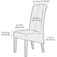 thumbnail image 3 of Large Chair Covers for Dining Room, Soft Stretch Chair Slipcover for Large Size Dining Chair, Washable Removable Parsons Chair Protector,Set of 2,Cream, 3 of 7