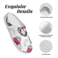 thumbnail image 5 of KLL Cute Poodle Dog Pattern Adult Unisex Cozy Slippers,Fuzzy Slip-on Slippers TPR Sole Slippers Comfort Plush Home Footwear for Indoor & Outdoor-11, 5 of 7