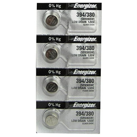 4 Pcs Energizer 394-380TS BUTTON CELL BATTERIES 394 OX