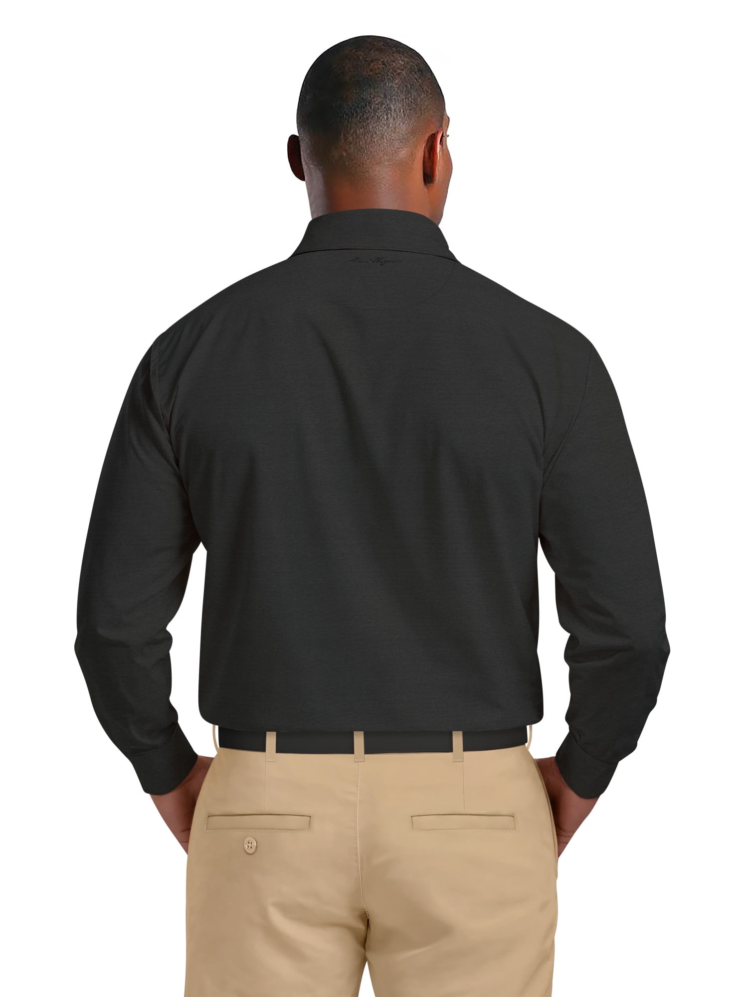 Ben Hogan Men's & Big Men's Performance Long Sleeve Heather Stripe Polo – Moisture Wicking, Easy Care, S-5XL