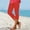 Red, variant on Drovellove Women's Plus Size High Waisted Capri Leggings – Slim Fit Cropped Joggers for Yoga & Active Casual Wear