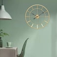 thumbnail image 3 of Reloj de pared europeo de 60cm, arte del hierro circular, relojes colgantes, Relojes de pared decorativos para restaurante, dormitorio, decoración del Dorado Baoblaze Reloj de pared, 3 of 8
