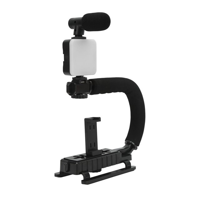 U Grip Phone Camera Stabilizer, Sponge Nonslip Handle Handheld ABS Metal Video Camera Stabilizer For DSLR