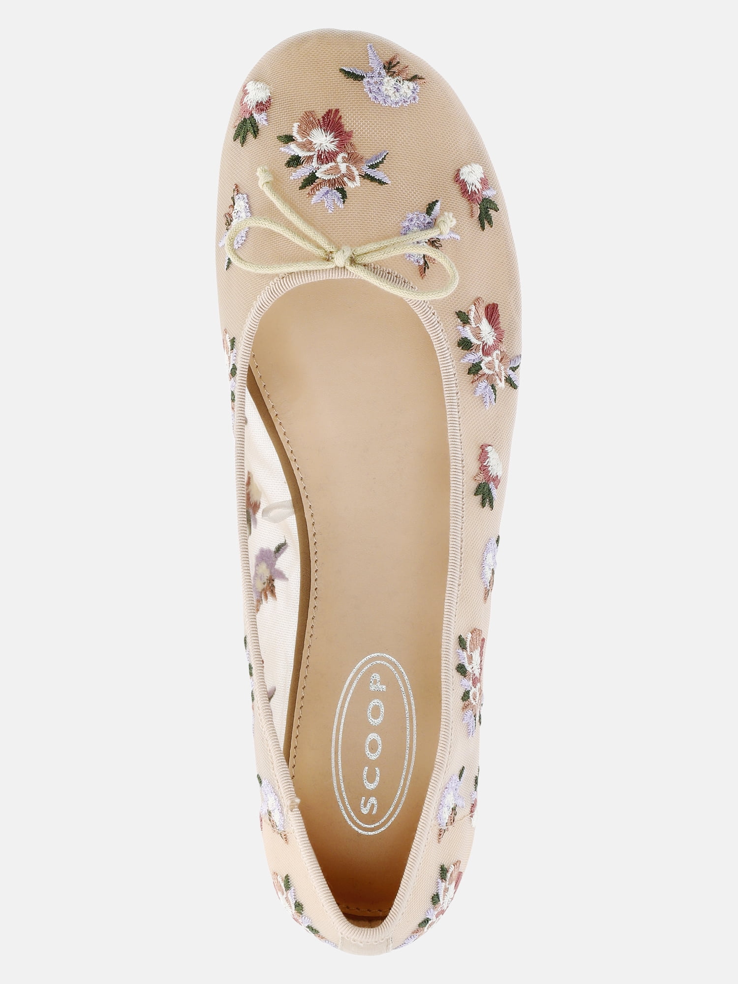Scoop Women's Floral Mesh Ballet Flats