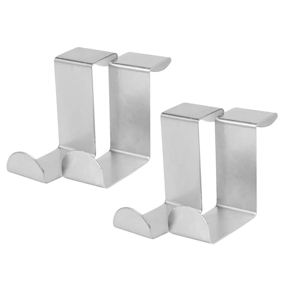 4PC Back Door Hook Stainless Steel Kitchen Cabinet Clothes Hanger Home Storage Organizer Hooks