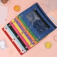 thumbnail image 3 of Riguas 5Pcs File Holder Durable Oxford Cloth Pencil Pouch 3 Ring Binders Ample Storage Easy to Carry Mesh Design Large Capacity File Holder, 3 of 7