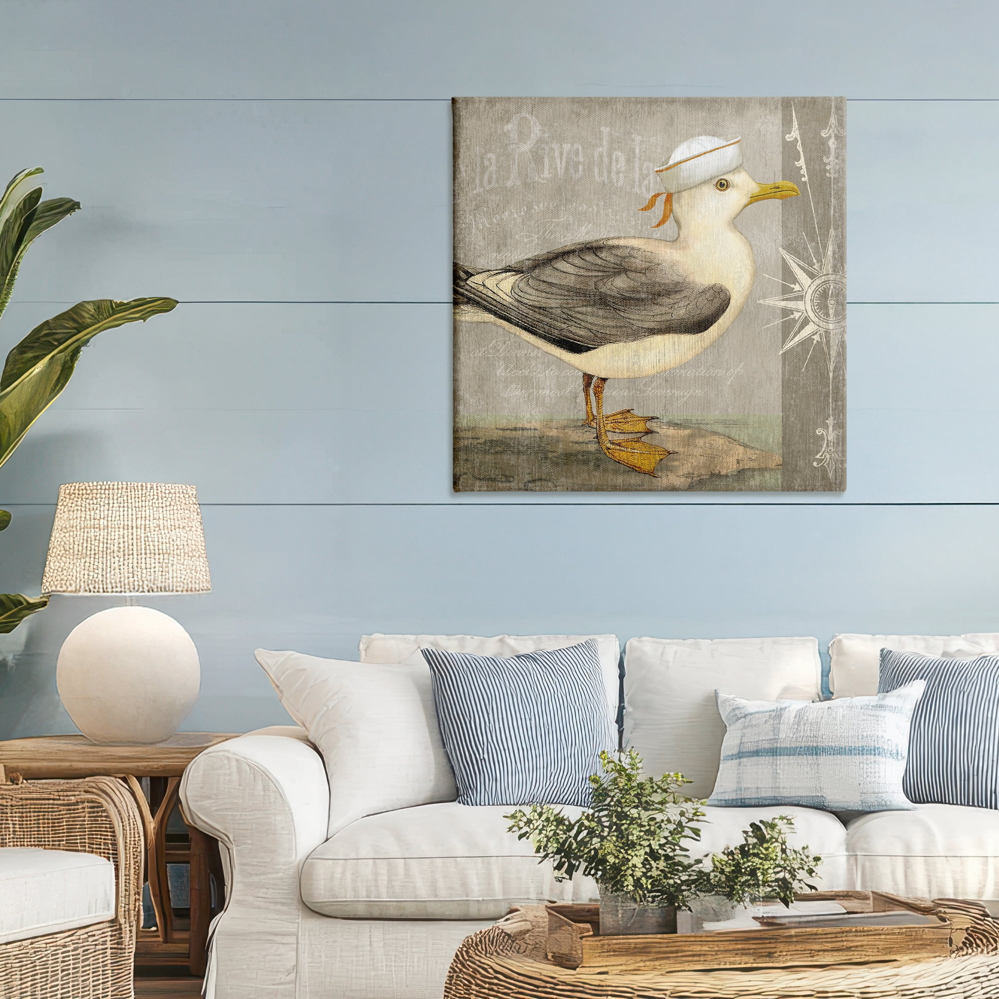 Stupell Industries Rustic Little Seagull Canvas Wall Art, design by Suzanne Nicoll