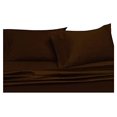 thumbnail image 1 of Royal Hotel Solid Chocolate 550-Thread-Count 4pc Full Bed Sheet Set 100-Percent Combed Cotton, Sateen Solid, Deep Pocket, 1 of 5