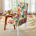 thumbnail image 4 of TSOVTHRID Boho Mandala Floral Butterfly Print Table Cloth and Chair Covers Set 7-Piece Stretch Fit Tablecloth and Chair Slipcovers for Dining Room Holiday Kitchen Home Party Ceremony Decor, 4 of 6