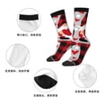 thumbnail image 5 of Honeii Buffalo Plaid Love And Gnome Print Adult Socks,Crew Socks,Casual Calf Socks,Daily Wear Socks for Men & Women, Perfect for Sports, Casual and Everyday Use, 5 of 6